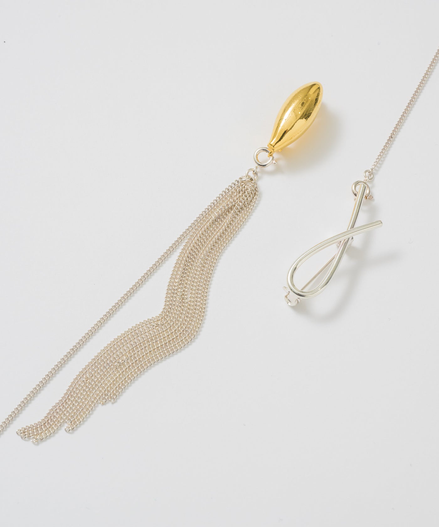 loni】Seed Asymmetry Necklace Blrooch/シードアシンメトリー loni】Seed Asymmetry Necklace Blrooch/シードアシンメトリー