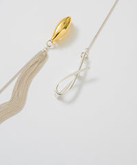 【予約】【loni】Seed Asymmetry Necklace Blrooch/シードアシンメトリーネックレスブローチ