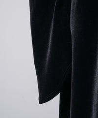 【予約10%OFF】レースカフスベロアギャザーパフスリーブドレス