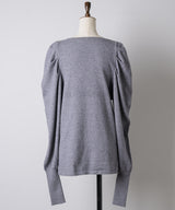 【予約10%OFF】パフスリーブベーシックニット