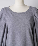 【予約10%OFF】パフスリーブベーシックニット