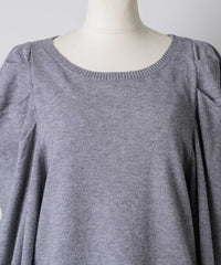 【予約10%OFF】パフスリーブベーシックニット