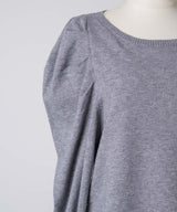 【予約10%OFF】パフスリーブベーシックニット