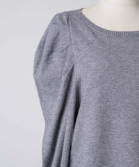 【予約10%OFF】パフスリーブベーシックニット