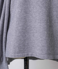 【予約10%OFF】パフスリーブベーシックニット