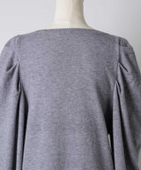 【予約10%OFF】パフスリーブベーシックニット