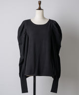 【予約10%OFF】パフスリーブベーシックニット