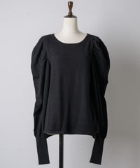 【予約10%OFF】パフスリーブベーシックニット