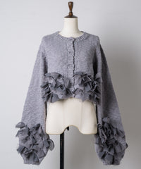 【予約10%OFF】【J1U by LA BELLE ETUDE】manyリボンカーディガン