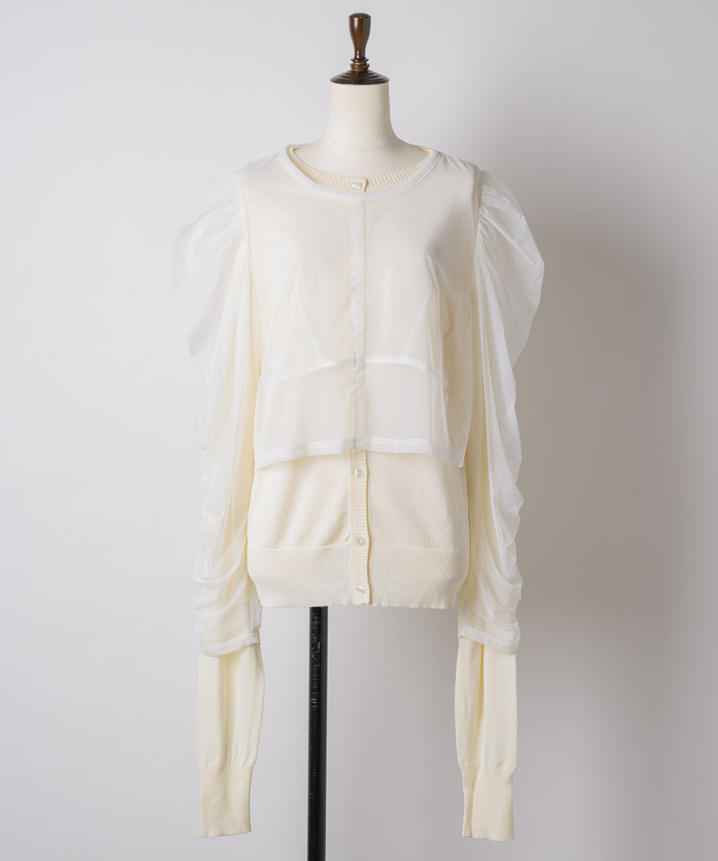 【予約10%OFF】【J1U by LA BELLE ETUDE】シアーチュールSETカーディガン
