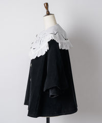 【Lam Balm】ドロップパフスリーブベロアジャケット