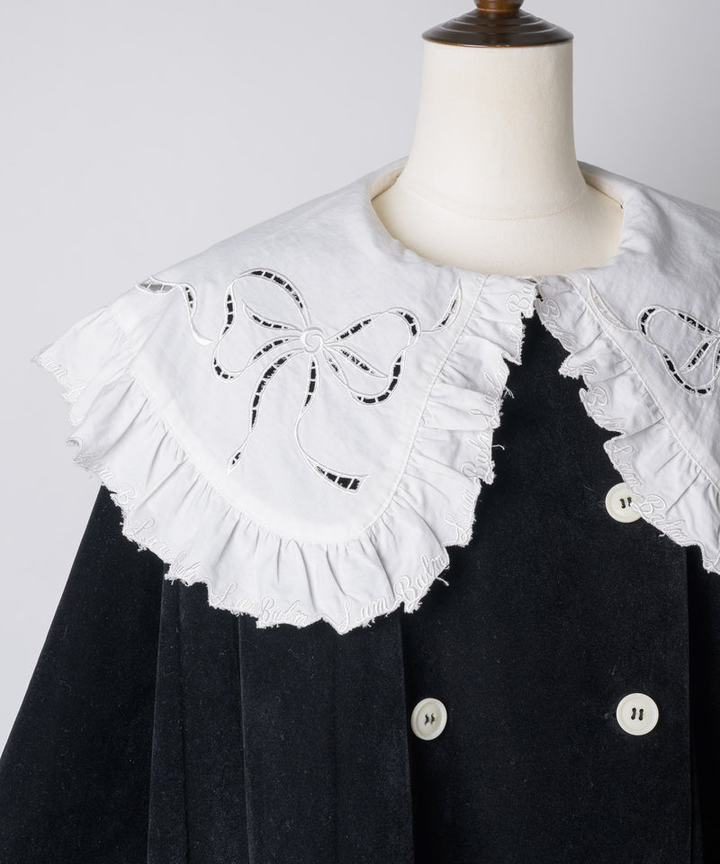 【Lam Balm】ドロップパフスリーブベロアジャケット