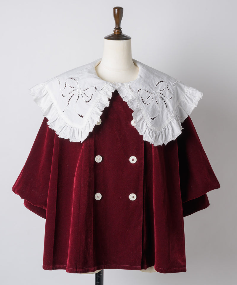 【Lam Balm】ドロップパフスリーブベロアジャケット