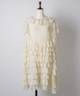 【Lam Balm】アンティークライクボリュームティアードワンピース