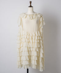 【Lam Balm】アンティークライクボリュームティアードワンピース