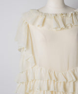 【Lam Balm】アンティークライクボリュームティアードワンピース