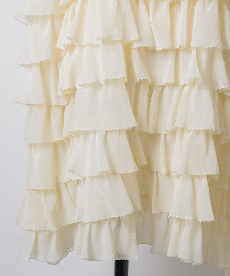 【Lam Balm】アンティークライクボリュームティアードワンピース