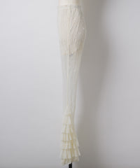 【Lam Balm】レースヘムティアードパンツ
