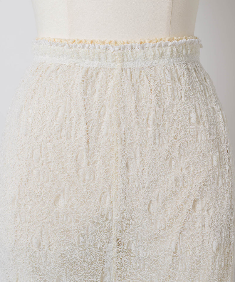 【Lam Balm】レースヘムティアードパンツ