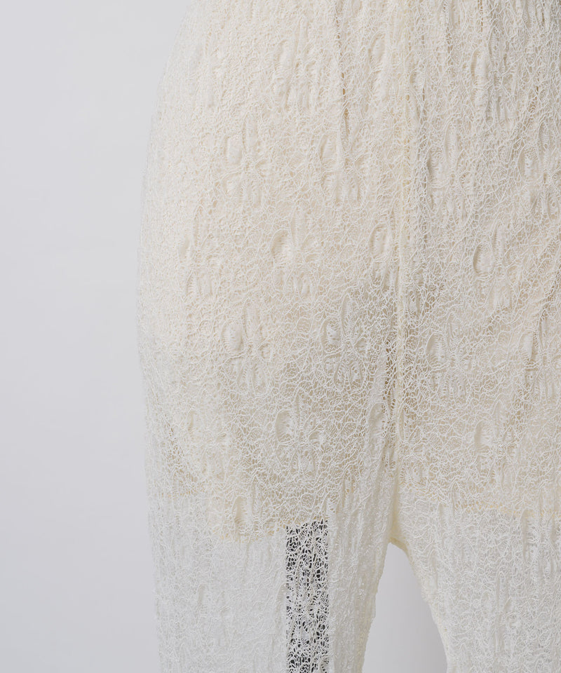 【Lam Balm】レースヘムティアードパンツ