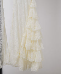 【Lam Balm】レースヘムティアードパンツ