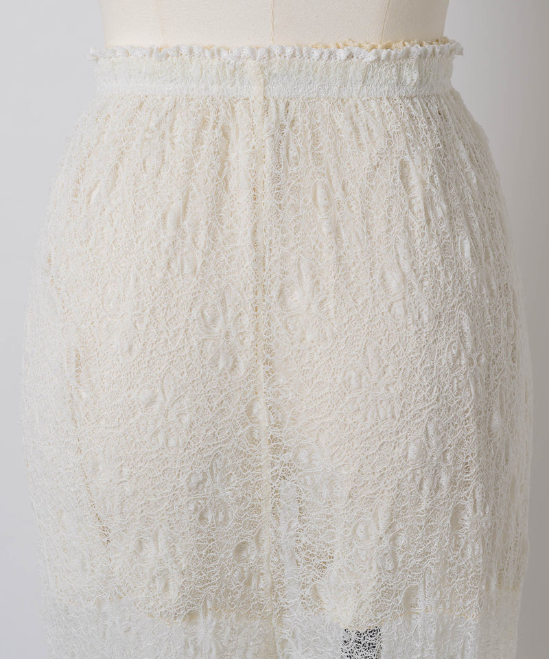 【Lam Balm】レースヘムティアードパンツ