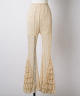 【Lam Balm】レースヘムティアードパンツ