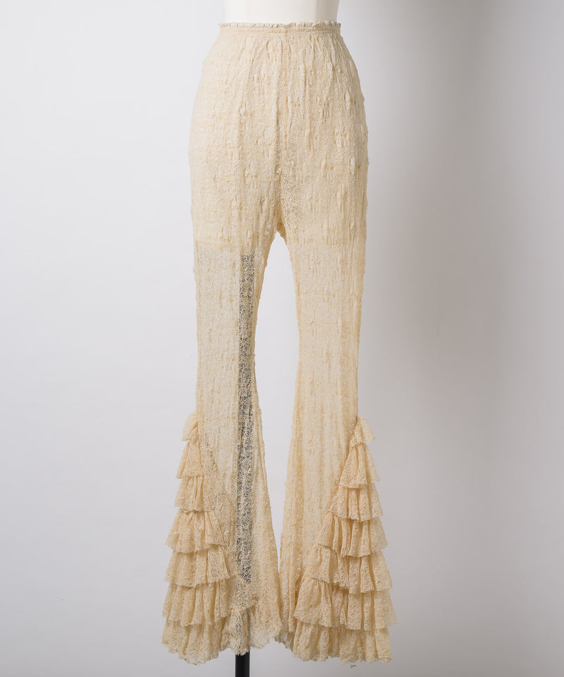 【Lam Balm】レースヘムティアードパンツ