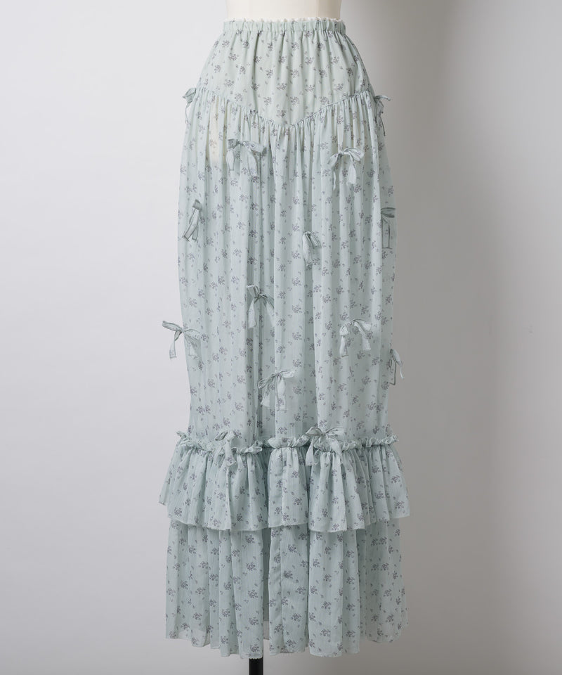 【Lam Balm】アンティークライクスカートウィズボウ