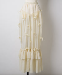 【Lam Balm】アンティークライクスカートウィズボウ