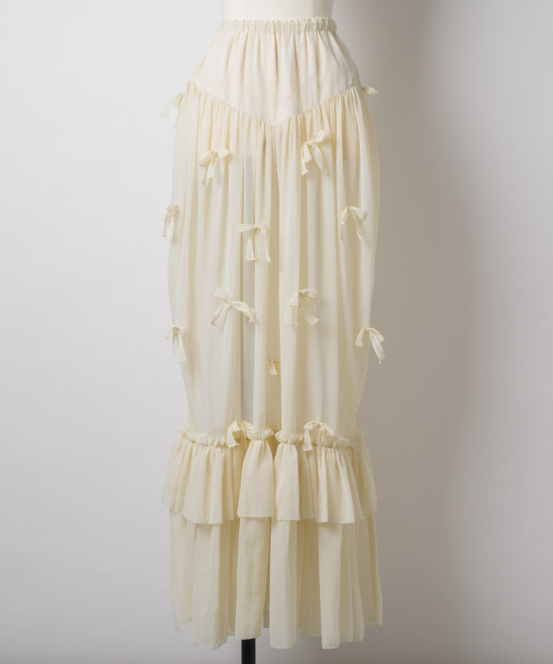 【Lam Balm】アンティークライクスカートウィズボウ