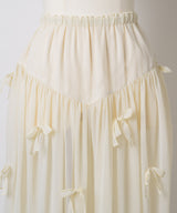 【Lam Balm】アンティークライクスカートウィズボウ