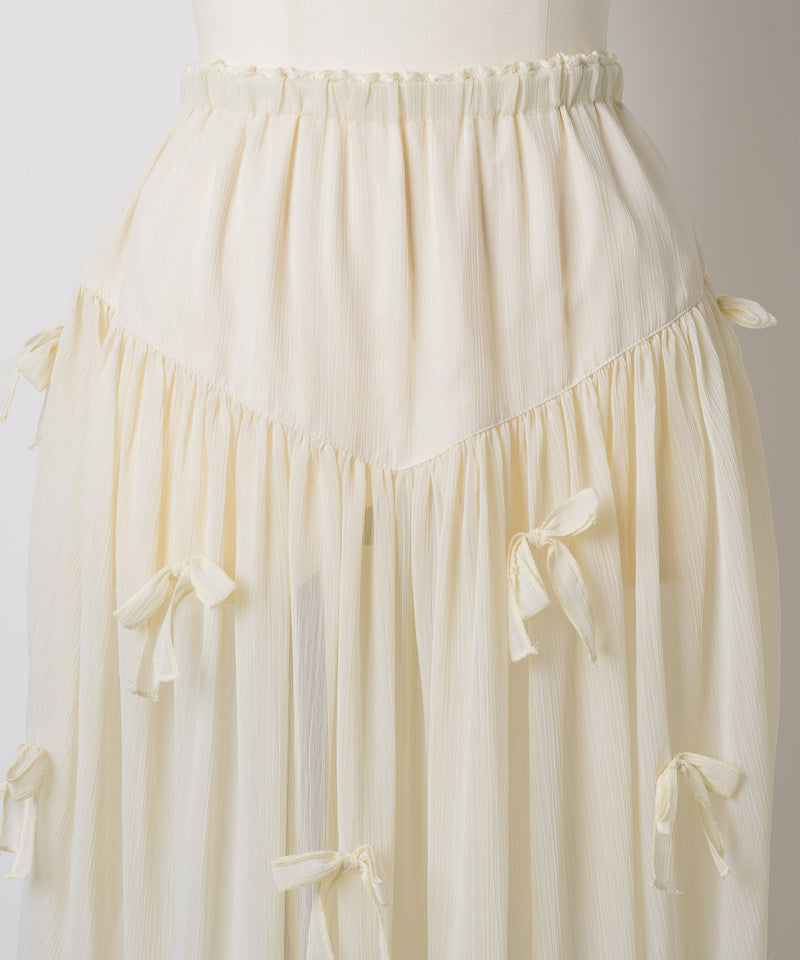 【Lam Balm】アンティークライクスカートウィズボウ