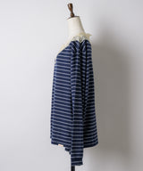 【GIUNON】2way border lace tops / 2way ボーダーレーストップス