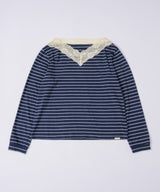 【GIUNON】2way border lace tops / 2way ボーダーレーストップス