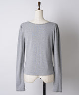 【GIUNON】shirring stretch lace long-t / シャーリングストレッチレースロンT