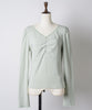 【GIUNON】shirring stretch lace long-t / シャーリングストレッチレースロンT