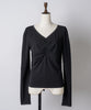 【GIUNON】shirring stretch lace long-t / シャーリングストレッチレースロンT