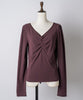 【GIUNON】shirring stretch lace long-t / シャーリングストレッチレースロンT