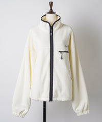 【GIUNON】drawstring fleece zipup jacket / ドロストフリースジップアップジャケット