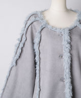 【予約10%OFF】【J1U by LA BELLE ETUDE】ノーカラームートンライクボンディングコート