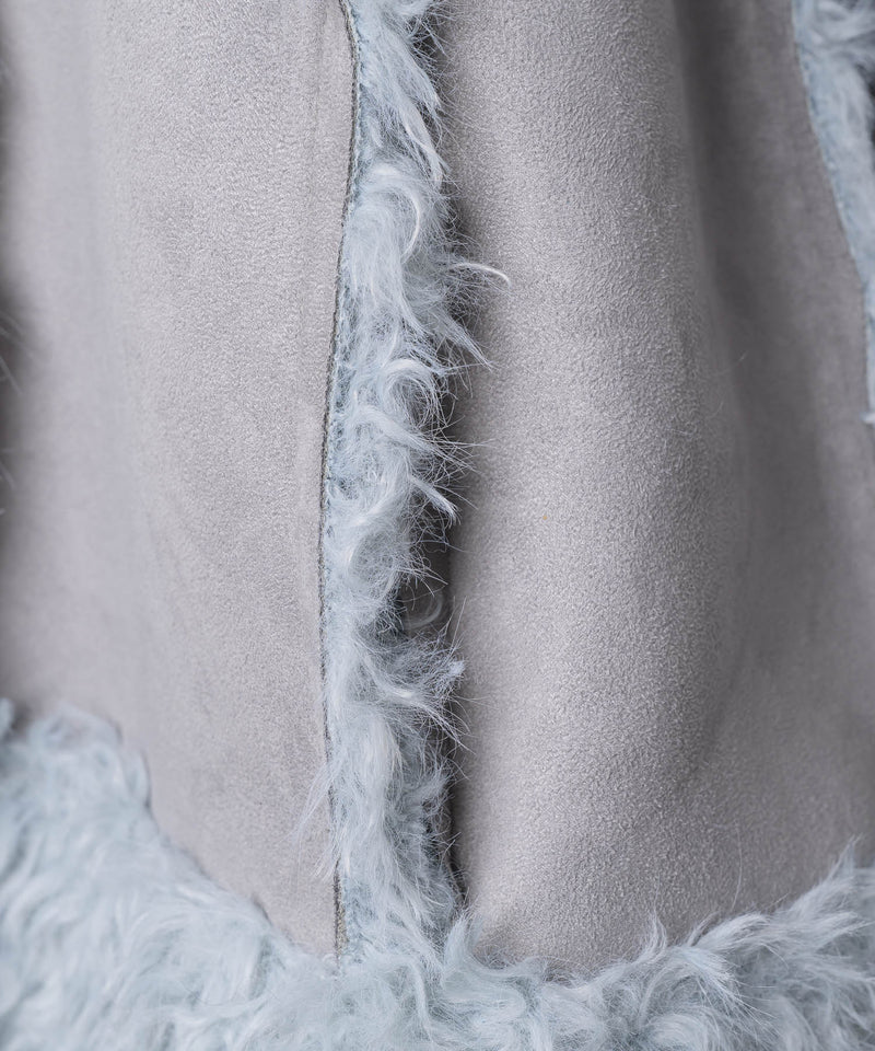 【予約10%OFF】【J1U by LA BELLE ETUDE】ノーカラームートンライクボンディングコート