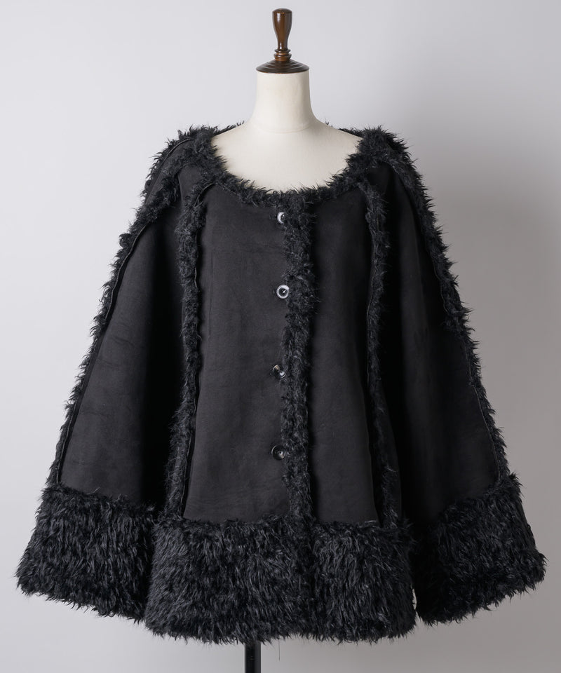 【予約10%OFF】【J1U by LA BELLE ETUDE】ノーカラームートンライクボンディングコート