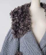 【予約10%OFF】【TEN by LA BELLE ETUDE】ニッティングパターン×ファーニットライダースジャコット