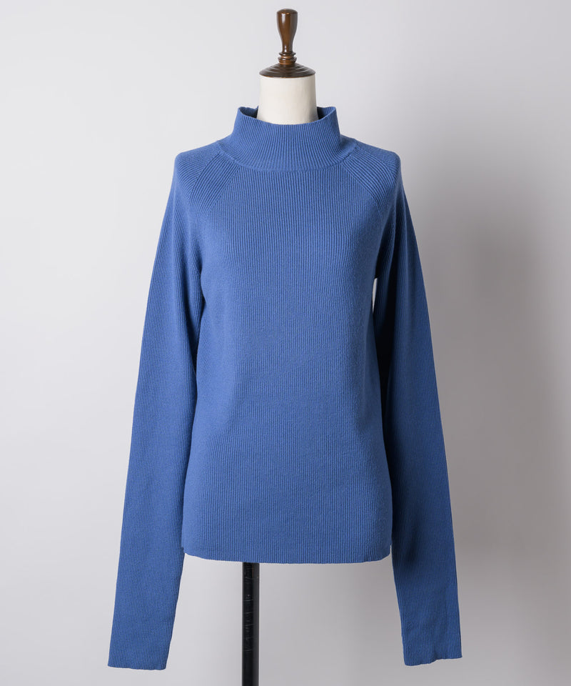 【予約10%OFF】ハイネックリブ長袖ニット