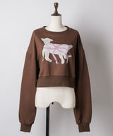 【Lam Balm】CONVENIENCE YOUNG Collaboration　クロップドスウェット