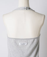 【GIUNON】hem mellow holter neck tops / ヘムメロウホルターネック