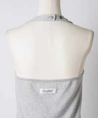 【GIUNON】hem mellow holter neck tops / ヘムメロウホルターネック