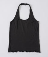 【GIUNON】hem mellow holter neck tops / ヘムメロウホルターネック