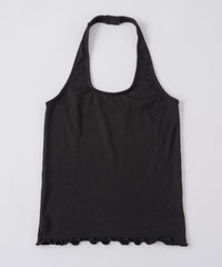 【GIUNON】hem mellow holter neck tops / ヘムメロウホルターネック